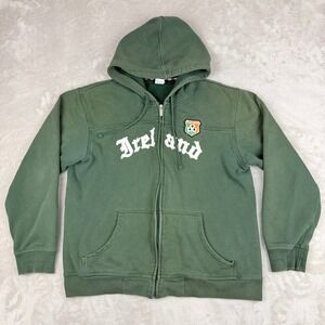 VTG Roma Atletica Ireland Hoodie Mens L Green Full Zip Irish Crest Soccer Grunge